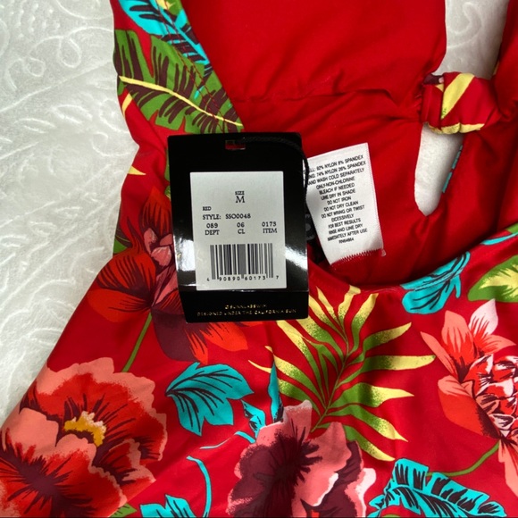 Target Swim Sunn Lab Swim One Piece Red Swimsuit Floral Nwt Poshmark